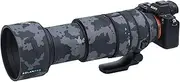 ROLANPRO Waterproof Lens Camouflage Coat for Tamron 150-500mm f5-6.7 Di III VC VXD（A057） Lens Rain Cover Lens Protective Sleeve Case Clothing-#18 Dark Black Waterproof