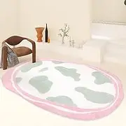 Irregular Living Room Large Area Carpets Pink Plaid Bedroom Bedside Carpet Cute Children Girl Room Rugs Plush Soft Cloakroom Rug,QM219,YZ,100x160cm