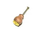 Victorian Drawer Pulls Knob Walnut Wood with Satin Finish and Brass Cap