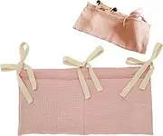 Bedside Storage,Baby Bag Organizer | 2 Pockets Space-Saving Bedside Bag Caddy Attachment for Dorm Entryway Office Bedroom