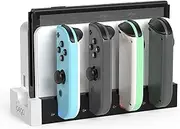 Charging Dock Compatible with Nintendo Switch & Switch OLED Model Joycons, Switch Controller Charger Dock Station for Joycon Charges up to 6pcs, Charging Stand Station for Nintendo Switch/OLED Model