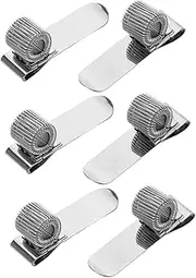 MINAOLULUS 6pcs Metal Pen Holder Clips for Planner Journal Notebook Clipboard Portable Spring Loop Stainless Steel