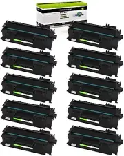 10 Pack CE505A 05A Toner Cartridge Fits for HP LaserJet P2030 P2035 P2050 P2055