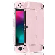 Nintendo Switch OLED Hard Shell Case Handheld Grip for Console and Joy-Con Controllers - Matte Pink