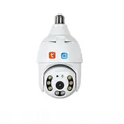 3MP WiFi E27 Lamp Bulb IP Camera Night Vision PTZ Security Camera CCTV Video Surveillance Work with Tuya Smart Life