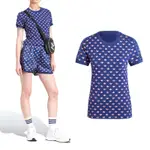 ADIDAS MONO 3S TEE 女款 藍色 圓領 修身 印花滿版 三條紋 上衣 短袖 IY0320