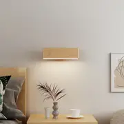 GGP Yellow Touch Control Dimmable Wooden Led Wall Light Minimalist Design