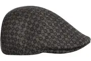 KANGOL Jacquard 507 Ivy Cap Driving Wool Blend Hat - Tic Tac Jac Dark Flannel - L