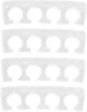 FRCOLOR Silicone Toe Separators for 2 Pairs Reusable Nail Tools Toe Separator for Women Comfortable Fit