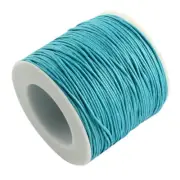 10m Waxed Cotton Thread Cords, Light Sky Blue, cord beading string 1mm findings