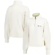 Mercedes AMG Petronas F1 Relaxed Fit 1/4 Zip Top - Off White - Womens