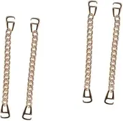 [Baluue] Shoe Chain Decoration for Men Women Stylish Rhinestone Chains for Sneakers Clogs Sandals Easy Attachment with Open Buckles Unique Shoe Charms for Personal Style