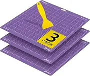 ecraft 12"X12" Cutting Mat for Cricut Explore One/Air/Air 2/Maker 3 Pieces Strong Adhesive Sticky Purple Quilting Cut Mats Replacement for Crafts、Sewing and All Arts.