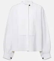 [Jil Sander] Jil Sander Plissé linen blouse AU 8 white