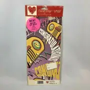 Vintage FlashWrap VHS CASSETTE GIFT BOX VCR Movie Tape Gift Wrap ZIG ZAG RADIOS