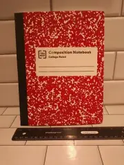 Staples Composition Notebook 9.75" x 7.5" College Ruled 100 Sh. Red TR55065 FS