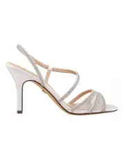 [NINA] Vianca Sandals in Ivory Luster Satin/Mesh