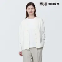 在飛比找momo購物網優惠-【MUJI 無印良品】女可水洗米蘭諾螺紋V領開襟衫(共4色)