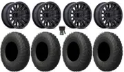 MSA Creed 15" Wheels Black 30" Gripper M/T Tires Polaris RZR XP 1000 / PRO XP