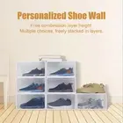Shoe Container Stackable Dustproof Large Capacity Shoe Storage Box Smooth Edge