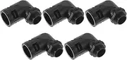 X AUTOHAUX M20x1.5 Cable Glands 21.2mm / 0.83" 90 Degree Bellows Joint PA6 Nylon Black 5 Pcs