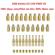 For PWK Keihin CV Carbs 30Pc Carburetor Main Jets+10Pc Slow Jets/Pilot Jet Kit