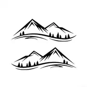 2PCS RV Camper Caravan Sticker Decals, Woods Graphic Mountains Car Stickers for RV, RV, Car, Truck, Van, Caravan, Camper, Car Decal Mountain Forest