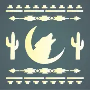 Howling Wolf Moon Cactus STENCIL Southwest Art Western Desert DIY Signs