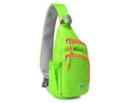 Shoulder Bag Chest Bag For Men And Women Leisure Sports Kettle Chest Bag Outdoor Cycling Bag,Green