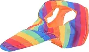 ifundom Fashionable Rainbow Dog Baseball Cap Comfortable Sun Hat for Dogs Cats Small Pets Breathable Outdoor Cap for Stylish Pet Accessories