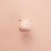 Drawer pulls Pig Shaped Drawer knobs Children Furniture Handles Ceramic Dresser knob Handles for cabinets and Drawers Cupboard Wardrobe pulls,Pink Pig Butt,no Base(Pink Pig Head)
