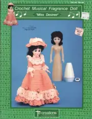 Miss Desiree, Crochet Musical Fragrance Doll Pattern FRA-808, TD Creations