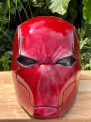 Batman Red Hood Robin Helmet LED Eyes FRP Cosplay Prop Mask Halloween Adult Mask