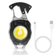 Survival Tool Fire Starter Emergency Work Light Carabiner Rechargable Flashli...