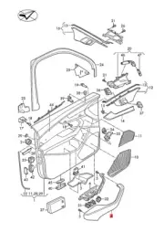 Genuine AUDI A4 Avant S4 Armrest Leatherette Soul/Mercato Blue 8W0867173ASNH (for: Audi)