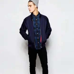 Asos Skinny Shirt With Buffalo Check Long Sleeves Xxs 深藍格紋長袖襯衫