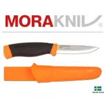 MORAKNIV瑞典莫拉刀COMPANION HEAVY DUTY ORANGE碳鋼10.4CM刃長【MOR12495】