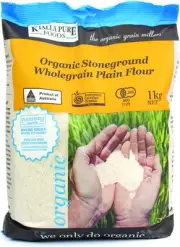Kialla Pure Organics Organic Stoneground Wholegrain Plain Flour, 1 Kg, Multic...