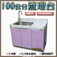 在飛比找蝦皮購物優惠-全新【100cm左水槽+左冷熱水龍頭 門板A5 流理台】單水