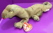 SCALY THE LIZARD KOMODO DRAGON TY BEANIE BABY BABIES BORN FEBRUARY 9, 1999