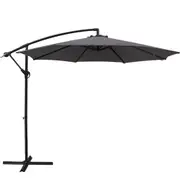 Cantilevered 3M Outdoor Garden Umbrella - Charcoal