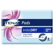 TENA Pads InstaDry Long Length 6 Pads BodyShape Fit Fastest Absorbing