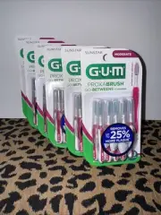 6 Packs GUM Proxabrush MODERATE Go-Betweens Cleaners I0 Cleaners Per Pack