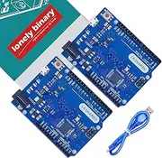 2-Pack Leonardo R3 Development Board with USB Cable – ATmega32U4 Compatible for Arduino Projects & Robotics