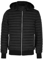 Moose Knuckles Air Down Quilted Shell Jacket - Black - S S