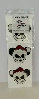 PAPER WIZARD DIE CUTS SCRAPBOOKING JACK SKELLINGTON IN SANTA HAT DISNEY NEW