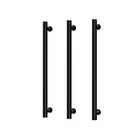 Phoenix Tapware Heated Triple Towel Rail Round 600mm Matte Black 650-8762-10