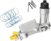 Oil Cooler Aluminum Oil Filter Adapter Housing Engine Assembly 68105583AE 68105583AA 68105583AC Compatible With Jeep Dodge Chrysler Ram 3.6L