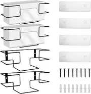 UKQRRTC 4 Pcs Glove Box Holder, Metal Wall Mount Glove Dispenser, Tissue Box Shelf for Kitchen Hospital Lab
