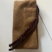 Handmade Fabric Pouch with 4 pockets for Tuning Forks -Golden color